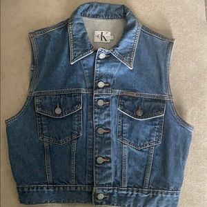 90s CK denim vest